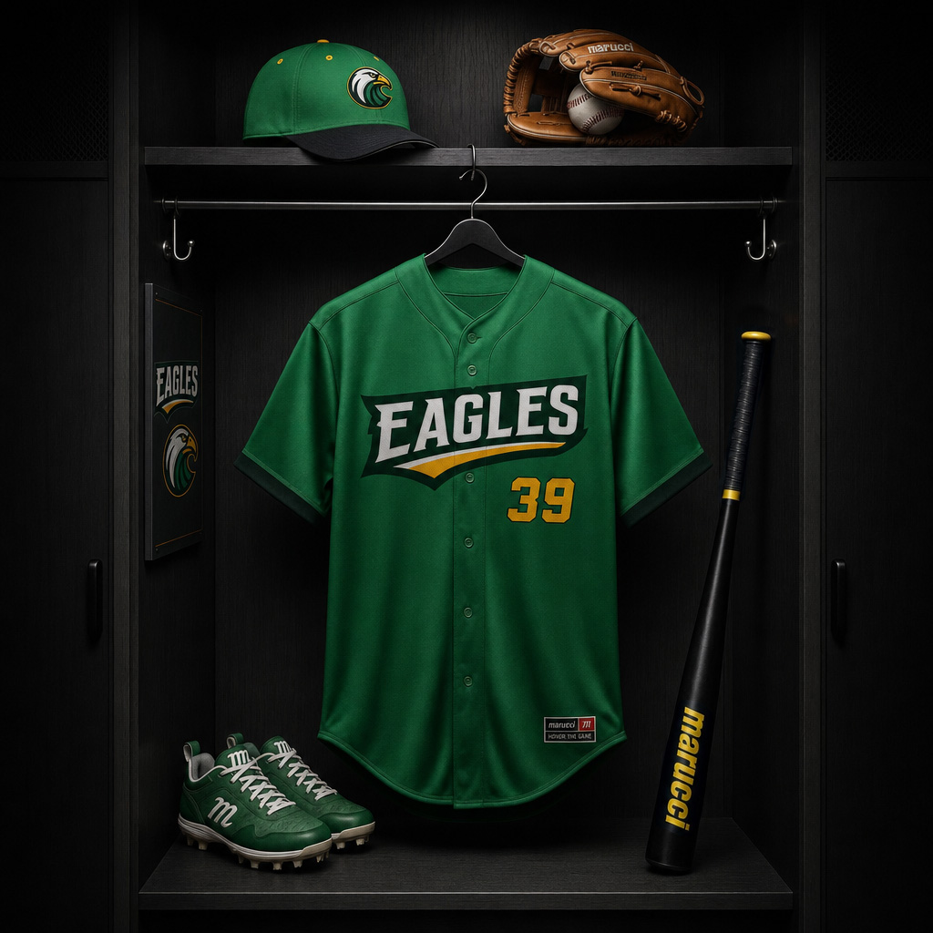 Eagles uniform and equipment locker scene