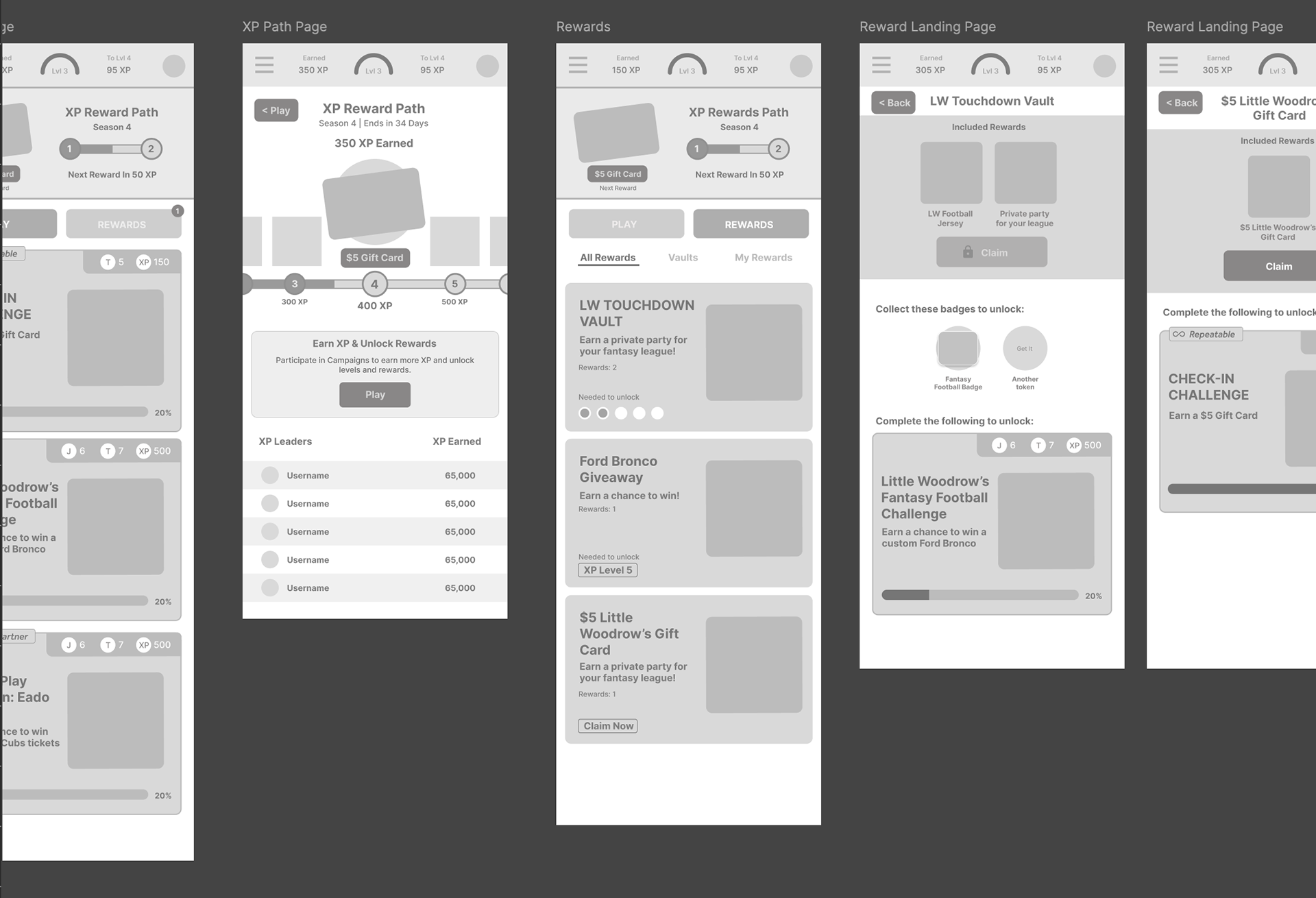 Tronic Play wireframes