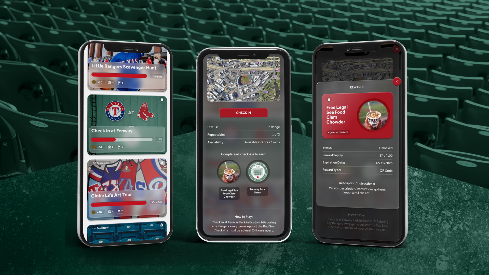 Tronic Play mission and reward screens