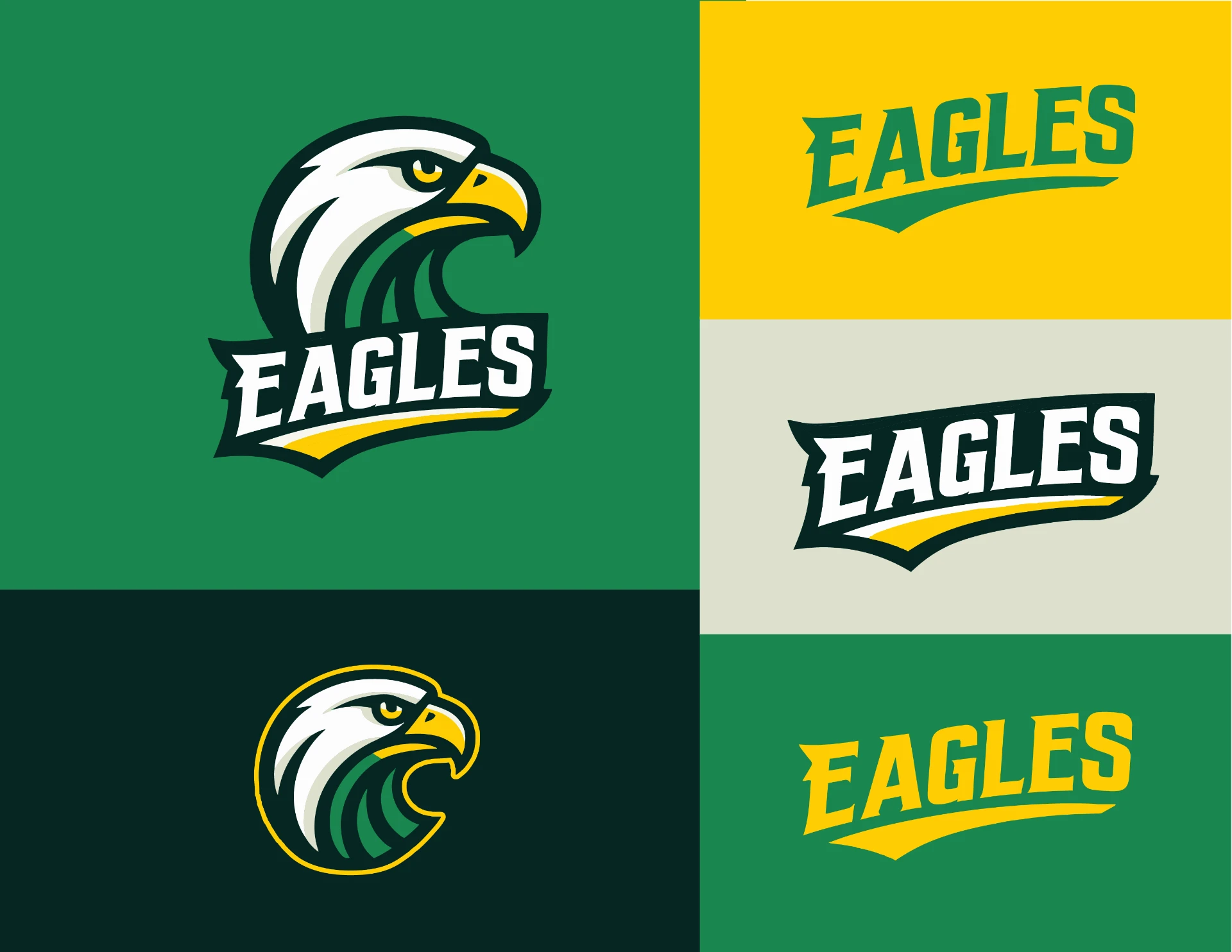 Eagles logo and wordmark lockup system