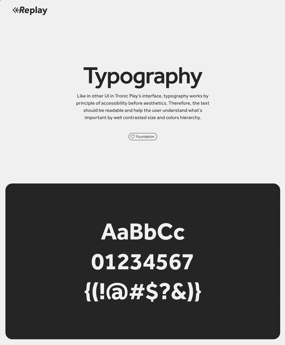 Replay typography