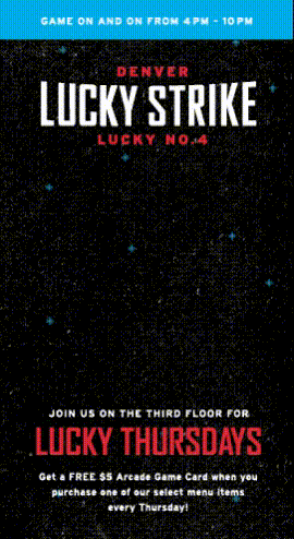 Lucky Strike Lucky Thursdays campaign