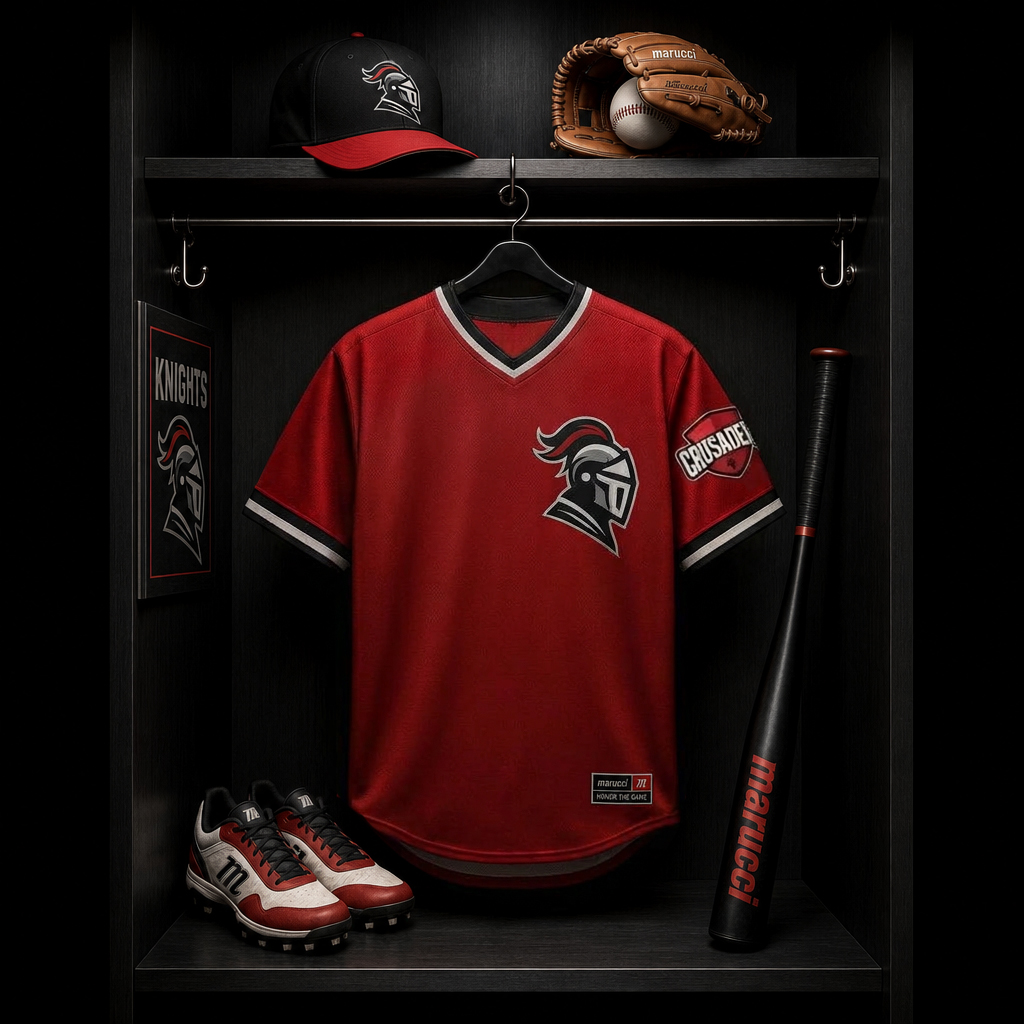 Crusaders uniform and equipment locker scene
